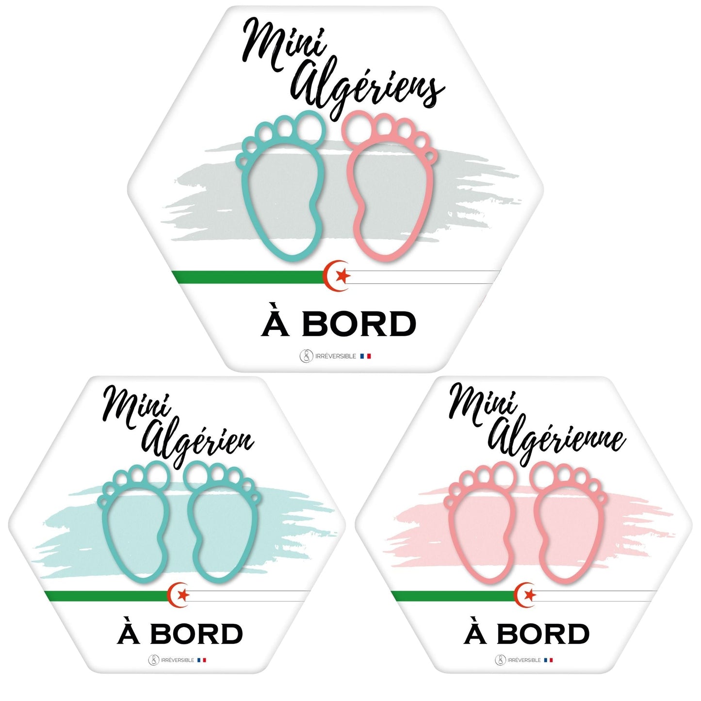 Adhésif / Autocollant bébé à bord - Algérien(ne) à bord