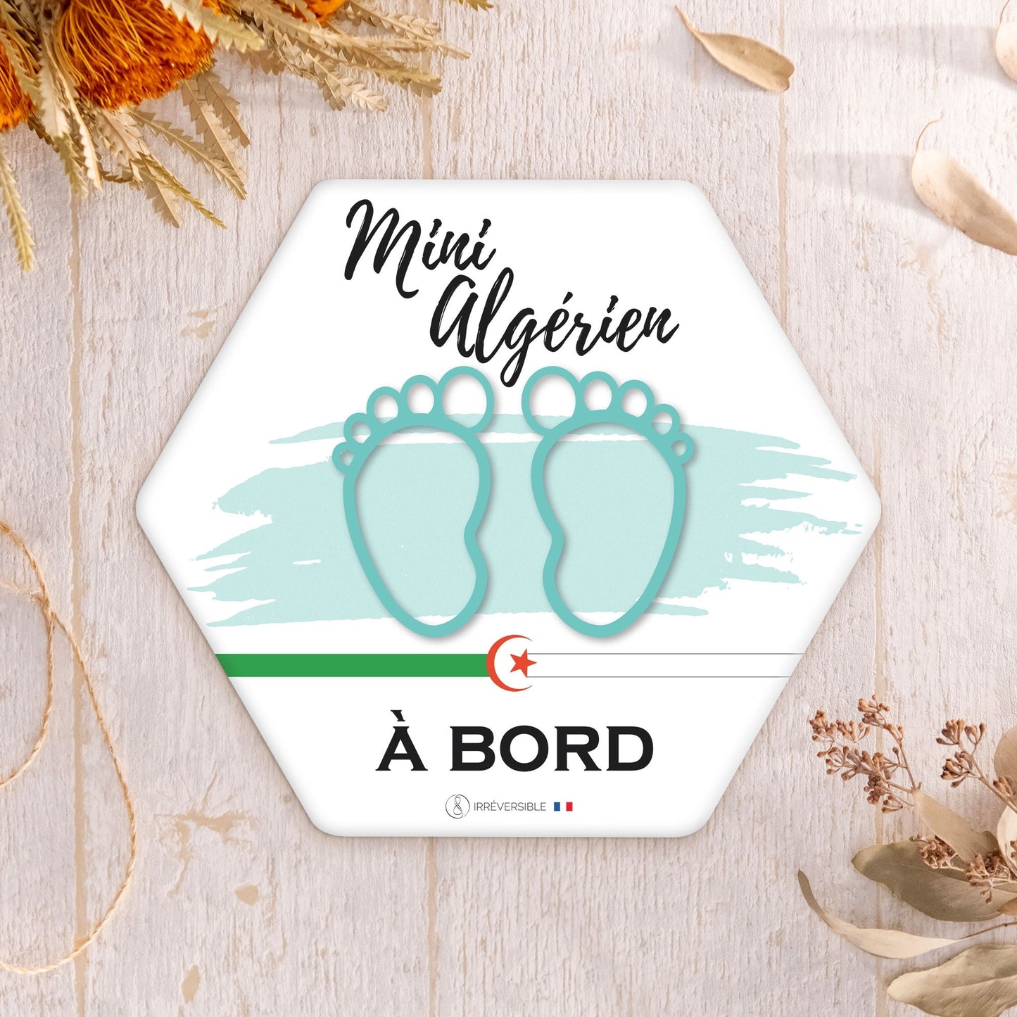 Adhésif / Autocollant bébé à bord - Algérien(ne) à bord