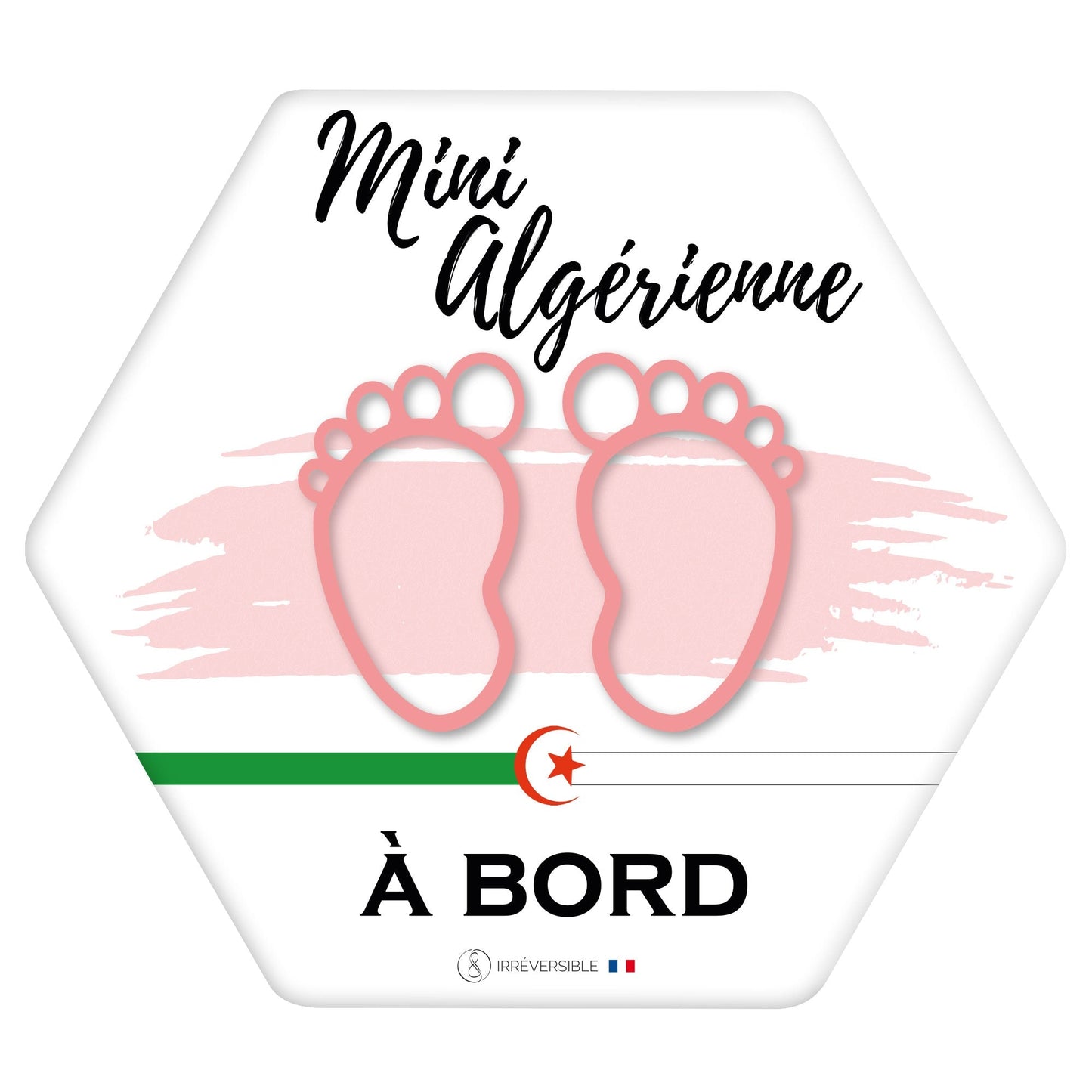 Adhésif / Autocollant bébé à bord - Algérien(ne) à bord