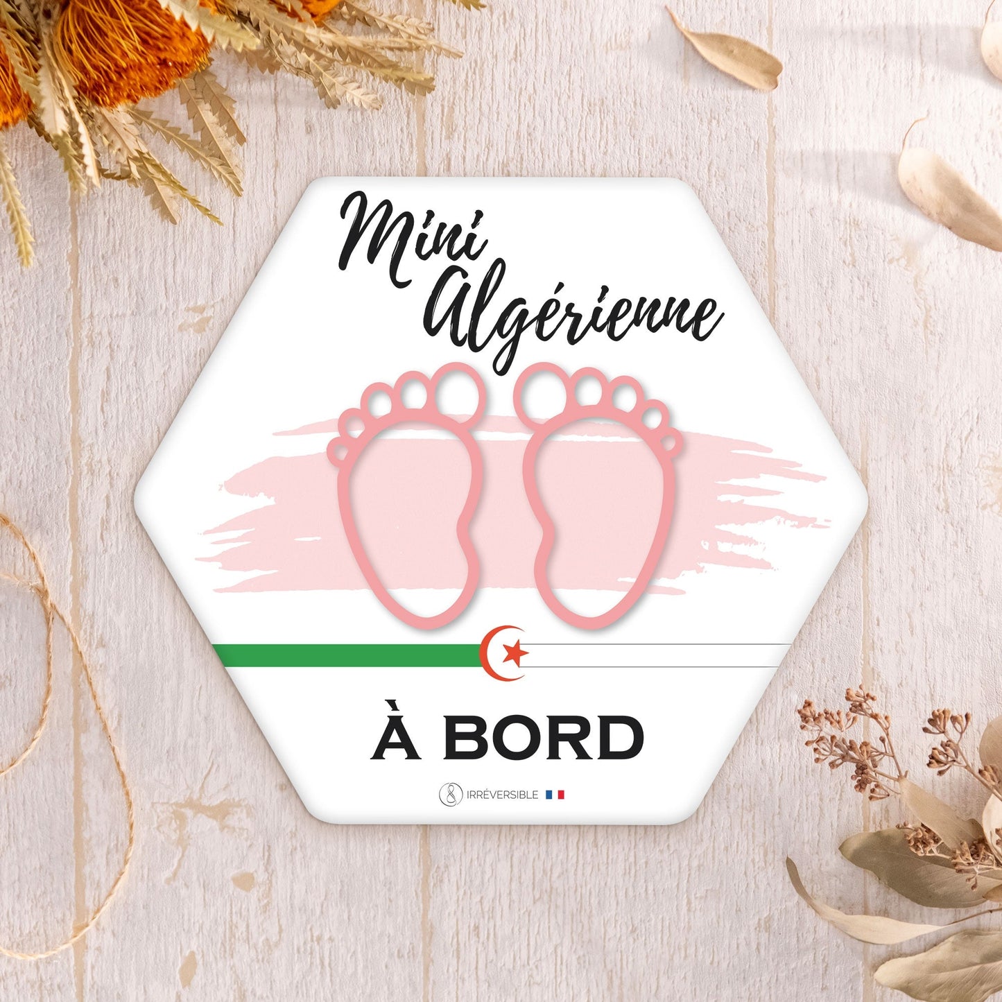 Adhésif / Autocollant bébé à bord - Algérien(ne) à bord