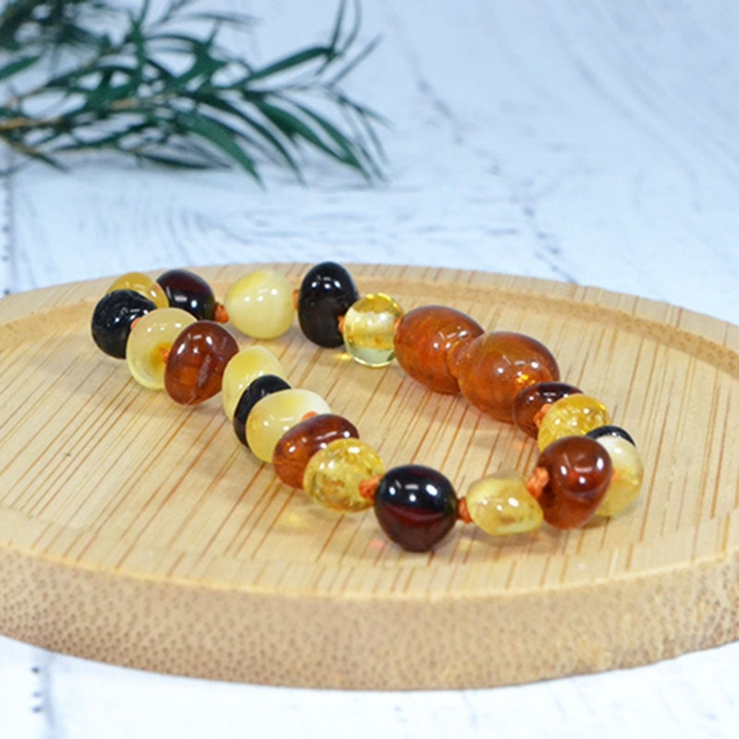 Box bracelet 14cm et bracelet adulte 19 cm en Ambre