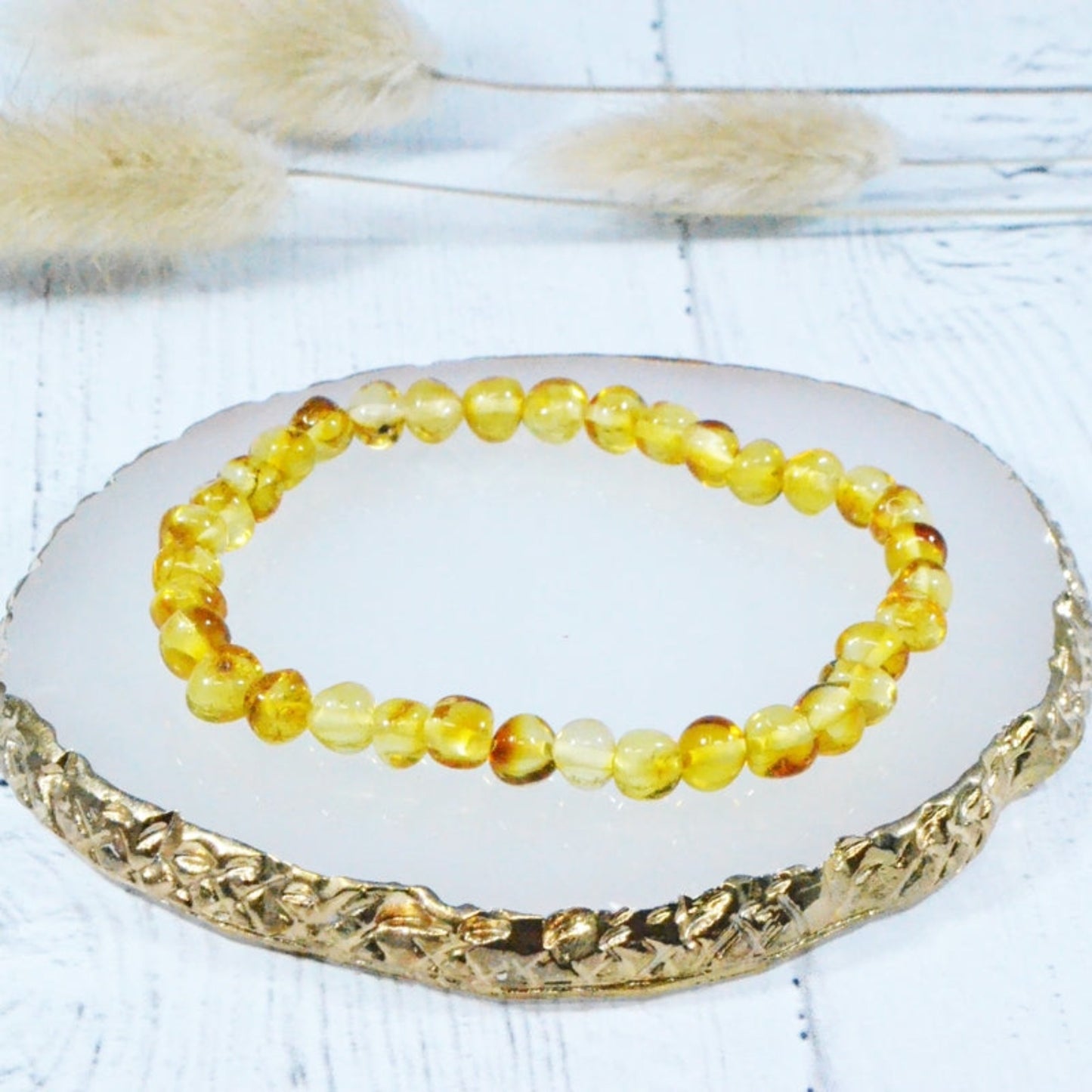 Box collier 32cm et 2 bracelets Adulte 19cm en ambre