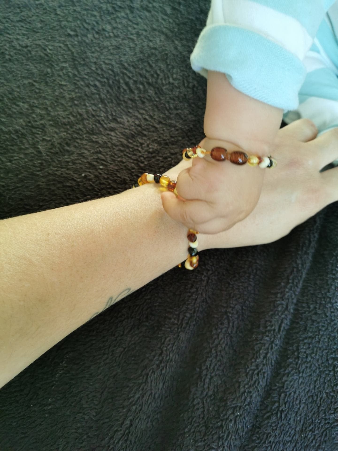 Box bracelet 14cm et bracelet adulte 19 cm en Ambre