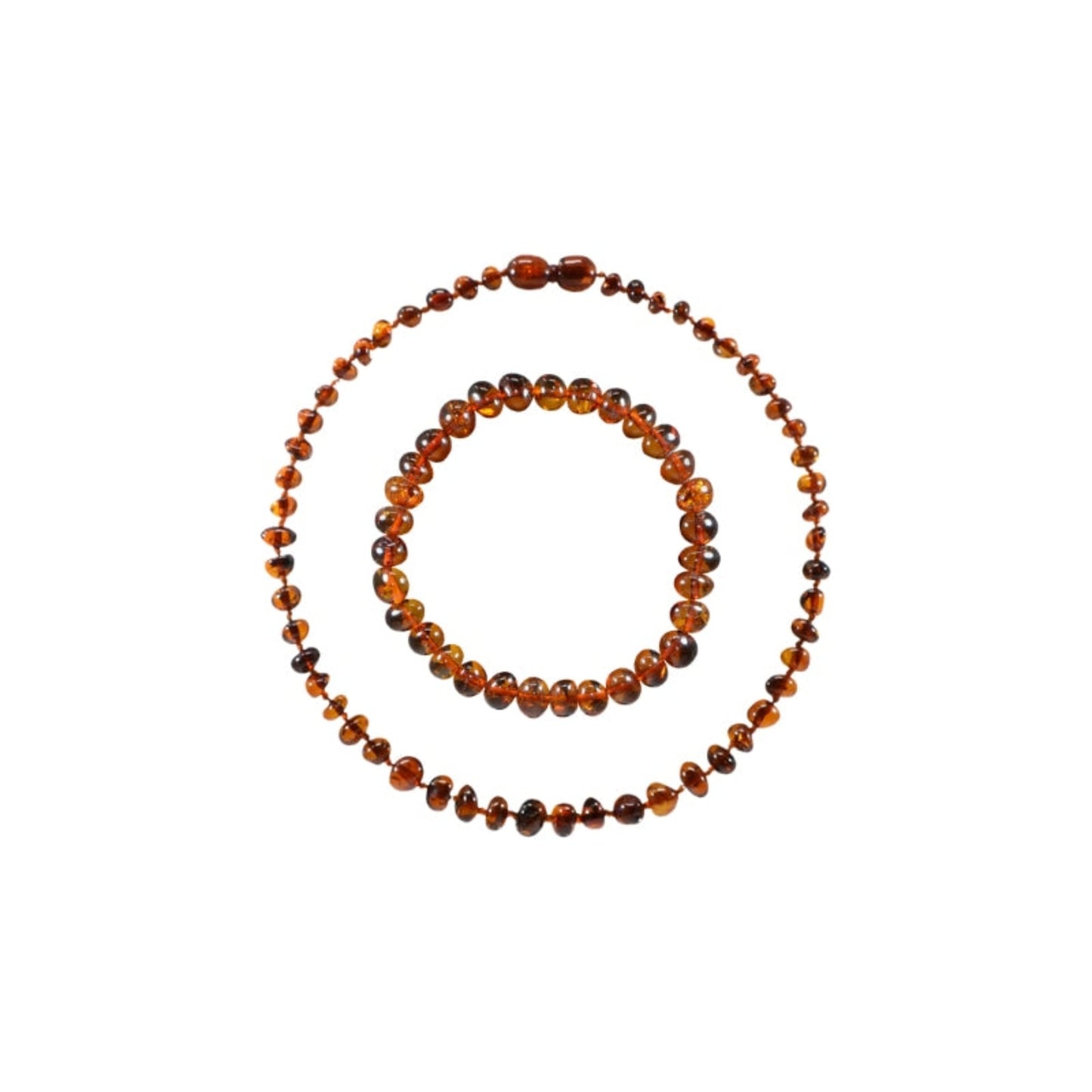 Maman / Papa & Bébé: Box Bracelets et Collier D’ambre - Cognac Box Ambre Pierres Naturelles