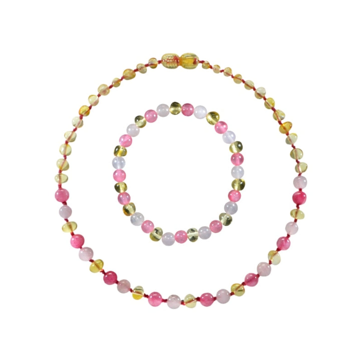 Box Bijoux D’ambre Calcédoine & Quartz Rose - Maman Bébé Box Ambre et Pierres Naturelles 2019, Ambre, Dentition, Maman Bébé, pour
