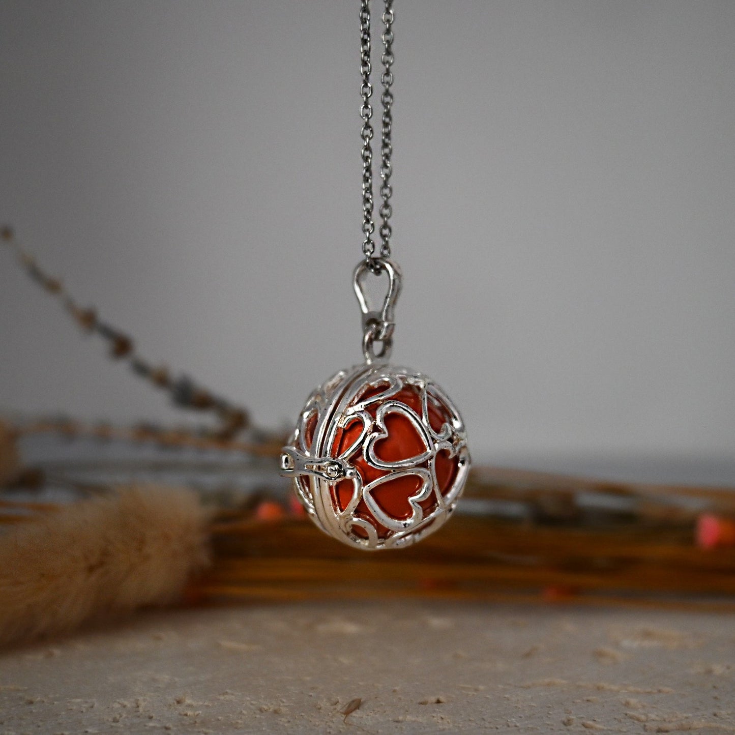 Bola de Grossesse - Sarah Colliers Bola 100% Plaqué Argent, Bola, Cage, Collier, Collier