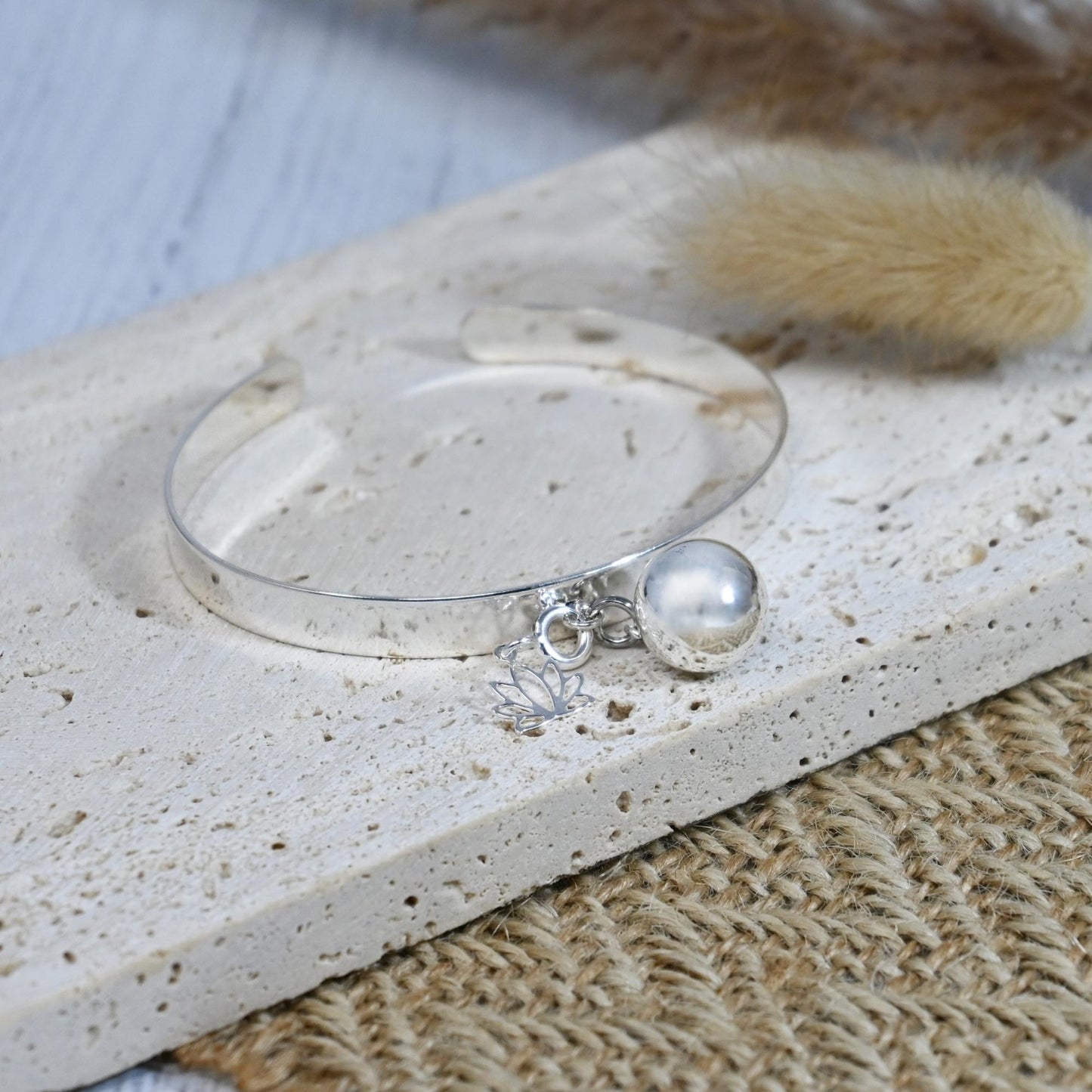 Bracelet Bola de Grossesse - Made In France - Camille Bracelet Bola 100% Plaqué Argent, Argent 10 Micron, Bille Bola, Bracelet, Adulte