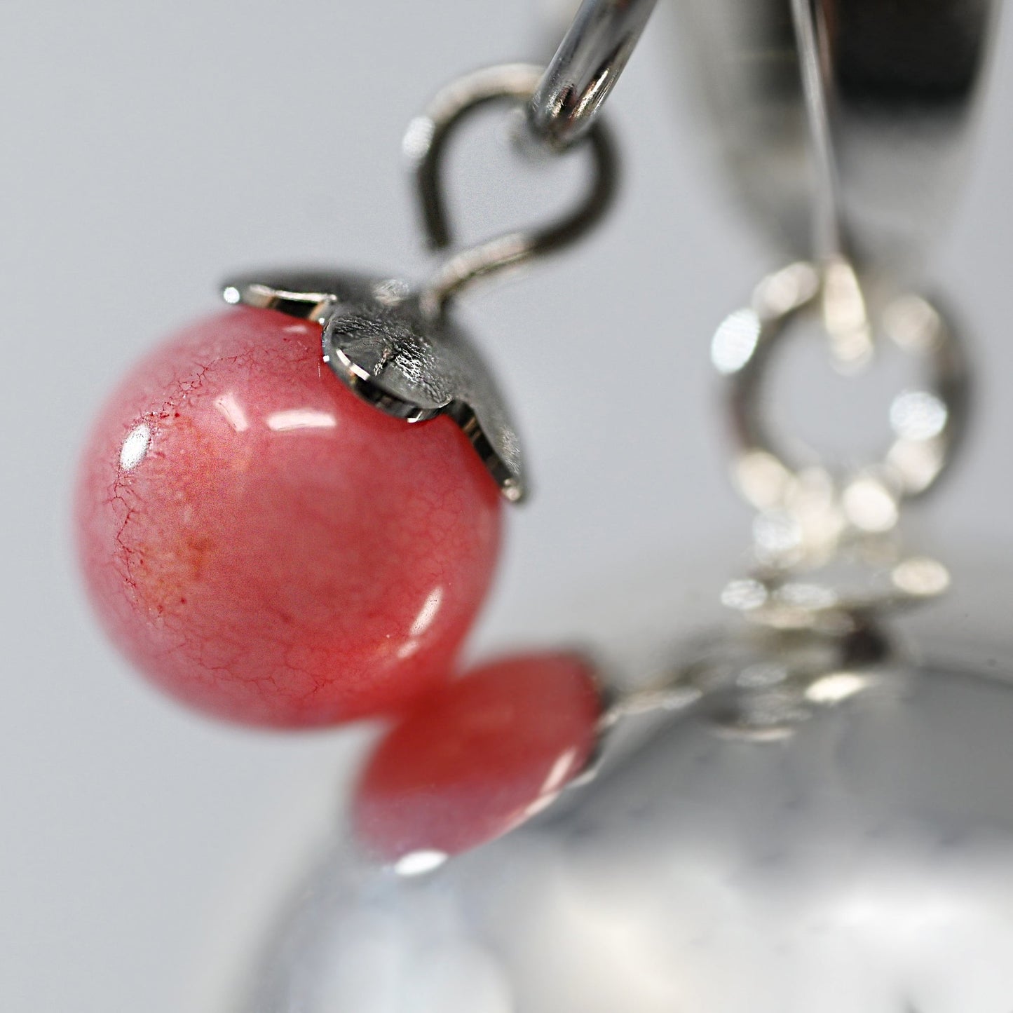 Bola de Grossesse Lithothérapie - Quartz Rose Colliers Bola 100% Plaqué Argent, Bola, Cadeau, Collier Création Française