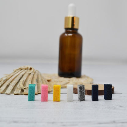 7 Feutrines / Patins Rectangle - pour Collier Aromathérapie Bijou Aromatherapie, Bijoux Diffuseur, Parfum, bien être