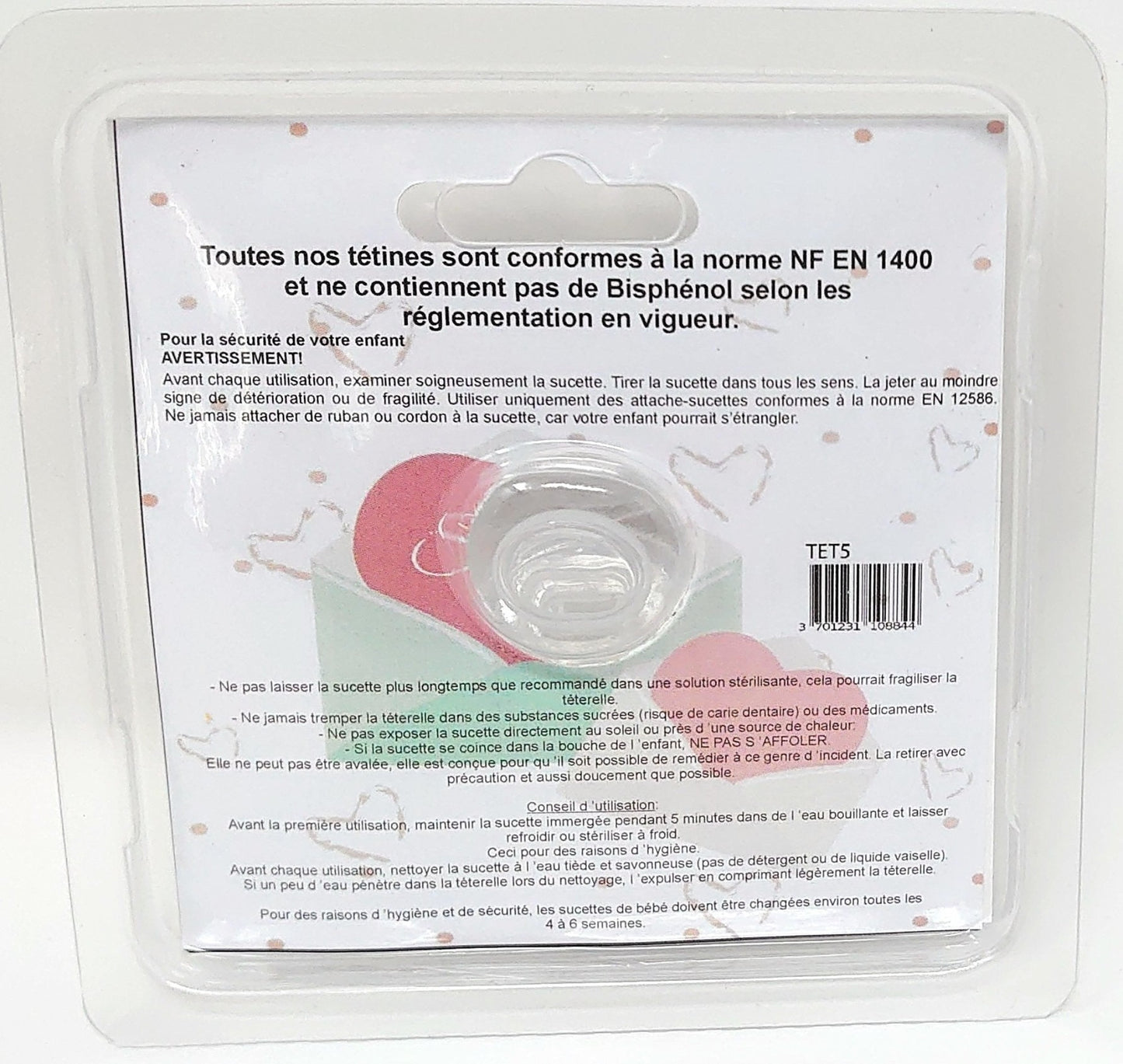 Sucette Surprise! à dans 9 Mois 0-6 Mois / Physiologique / Transparent Tétines Personnalisables Baby, Bebe, France, Idée Cadeau, Maman