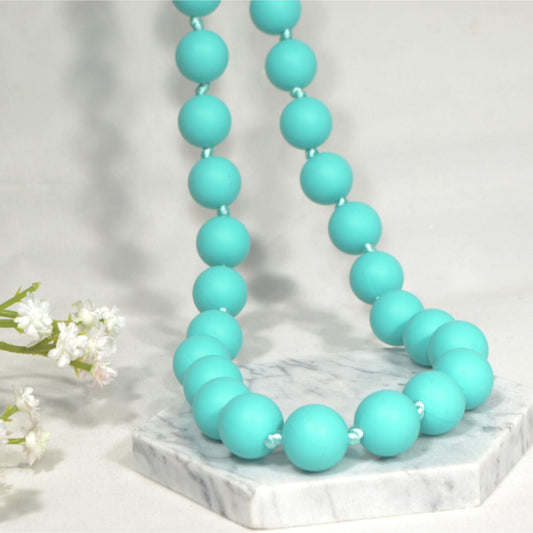 COLLIER D'ALLAITEMENT ET DE PORTAGE - BLEU TURQUOISE  **DESTOCK**