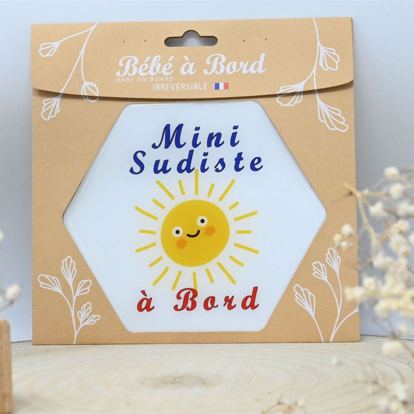 Adhésif / Autocollant bébé à bord - Mini sudistes (Soleil) - DESTOCK