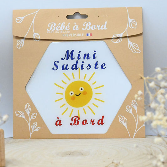 Adhésif / Autocollant bébé à bord - Mini sudistes (Soleil) - DESTOCK