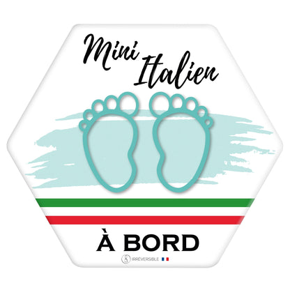 Adhésif / Autocollant bébé à bord - Italien(ne) à bord