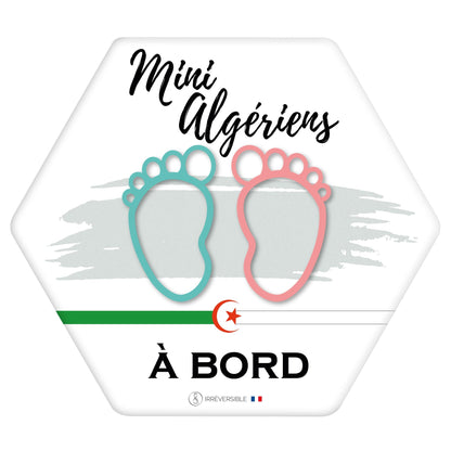 Adhésif / Autocollant bébé à bord - Algérien(ne) à bord