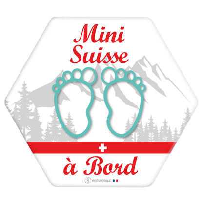 Adhésif / Autocollant bébé à bord - Mini Suisses montagnes