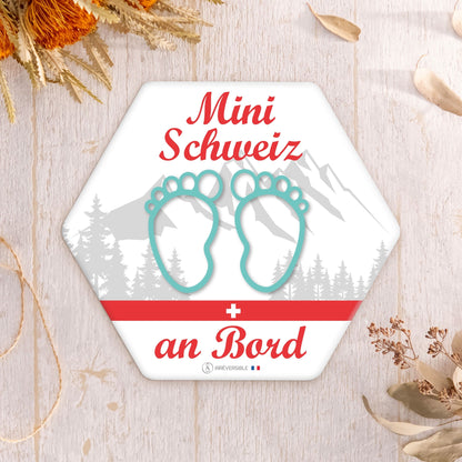 Adhésif / Autocollant bébé à bord - Mini Schweiz an Bord