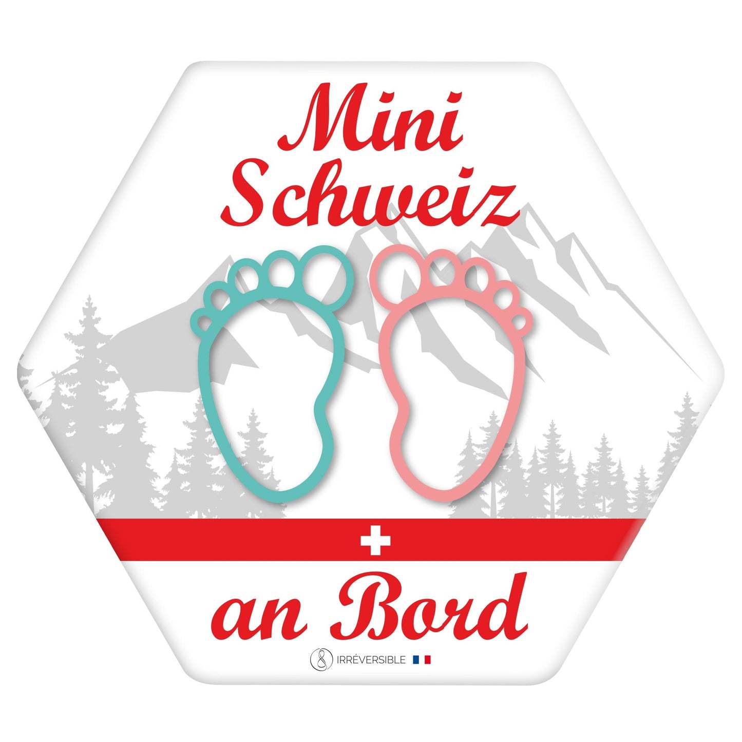 Adhésif / Autocollant bébé à bord - Mini Schweiz an Bord