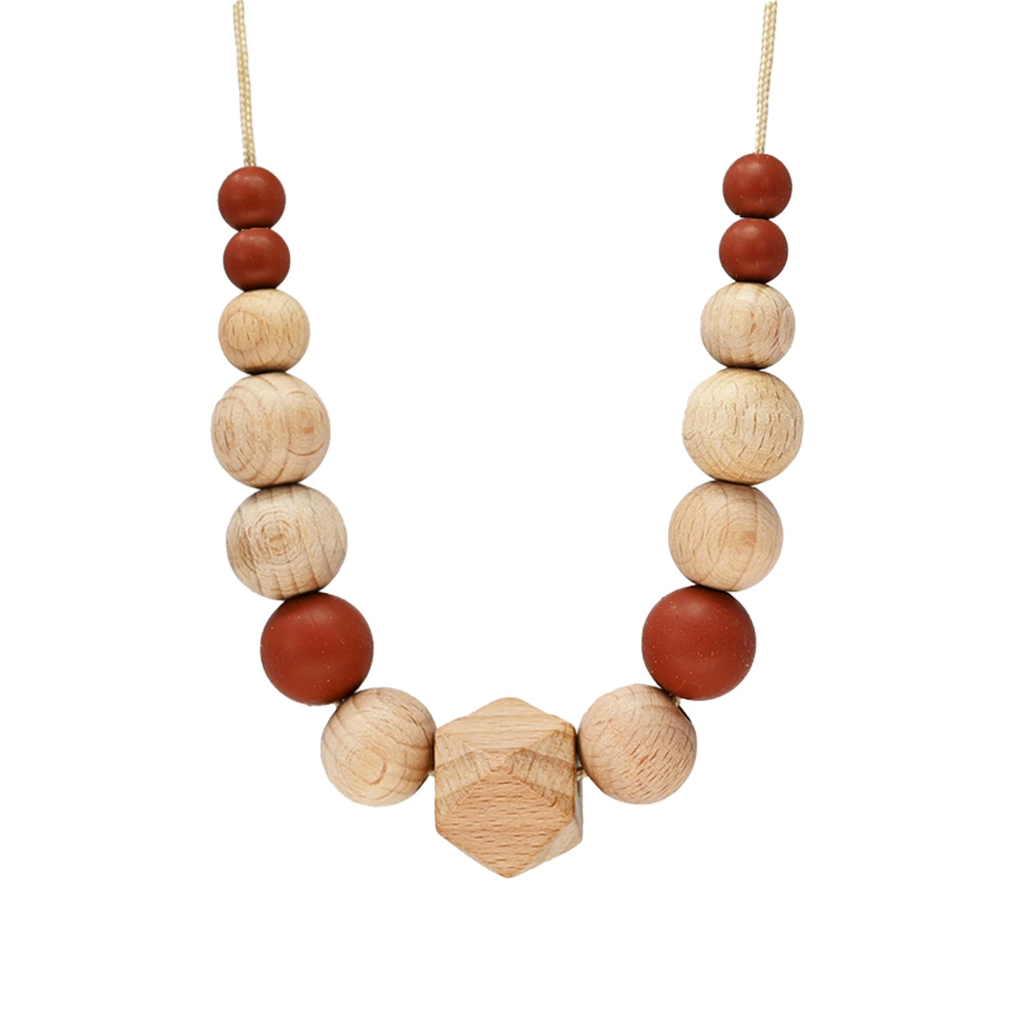 Collier d'allaitement et de portage- Bois et Rouille