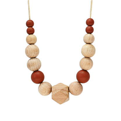 Collier d'allaitement et de portage- Bois et Rouille