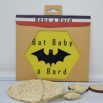 Adhésif Bébé à Bord - Bat Baby Doming Autocollant Bebe a Bord, Personnalisé pour Voiture, Personnalisé, Stickers Ventouse