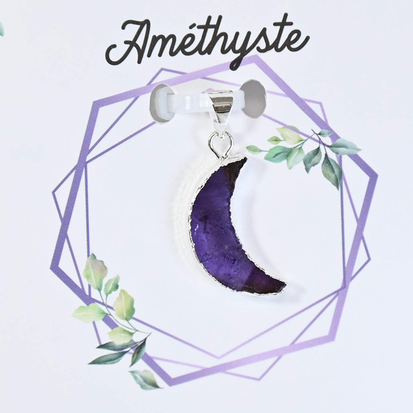 Pendentif Lune Lisse - Plaqué Argent Pendentif Bola Grossesse Diy Gratuit Améthyste, Bijoux, Bijoux Maman, Cadeau